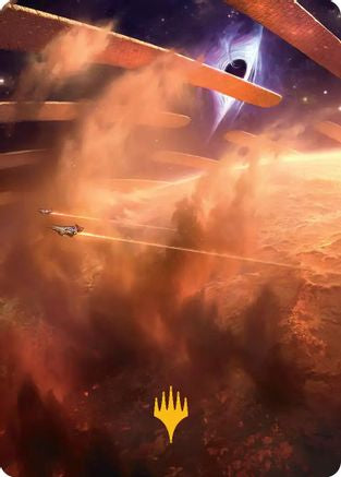 Adagia, Windswept Bastion Art Card (Gold-Stamped Planeswalker Symbol) (AAEOE-029)