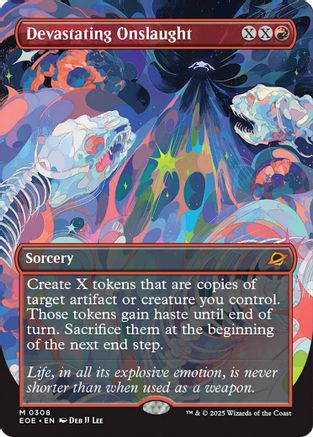 Devastating Onslaught (Borderless) (EOE-308) (Foil)