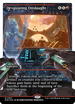Devastating Onslaught (0387) (Showcase) (Fracture Foil) (EOE-387)