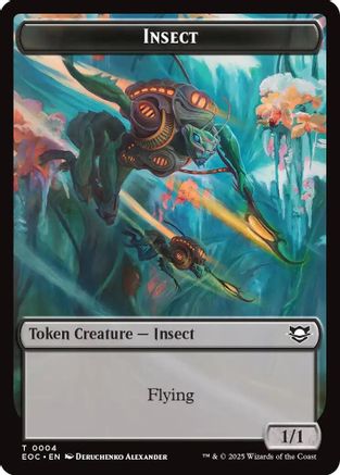 Insect // Beast (0005) Double-Sided Token (EOC-4 // 5) (Foil)