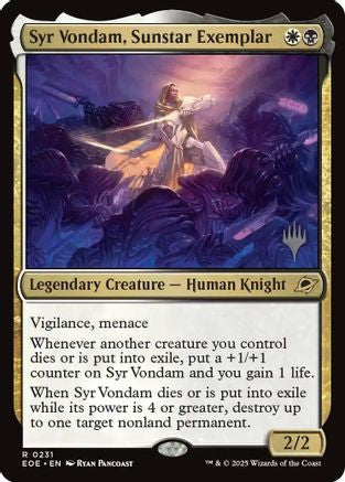 Syr Vondam, Sunstar Exemplar (PPEOE-231)