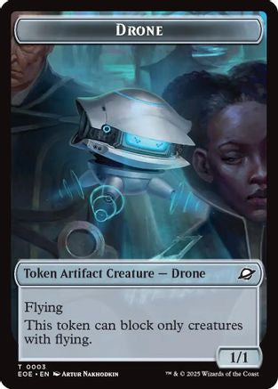 Drone // Lander (0005) Doubled-Sided Token (EOE-3 // 5) (Foil)
