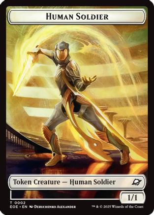 Human Soldier // Lander (0007) Doubled-Sided Token (EOE-2 // 7)