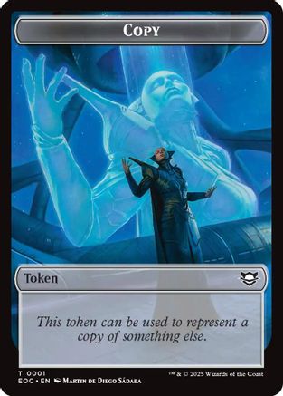 Copy // Golem (0012) Double-Sided Token (EOC-1 // 12) (Foil)