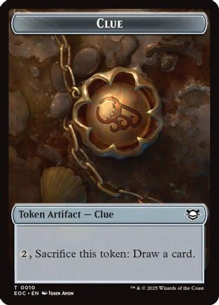 Clue // Beast (0005) Double-Sided Token (EOC-10 // 5) (Foil)