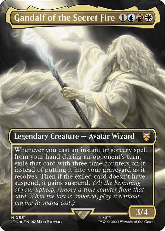 Gandalf of the Secret Fire (LTC-551) (Borderless) (Surge Foil)