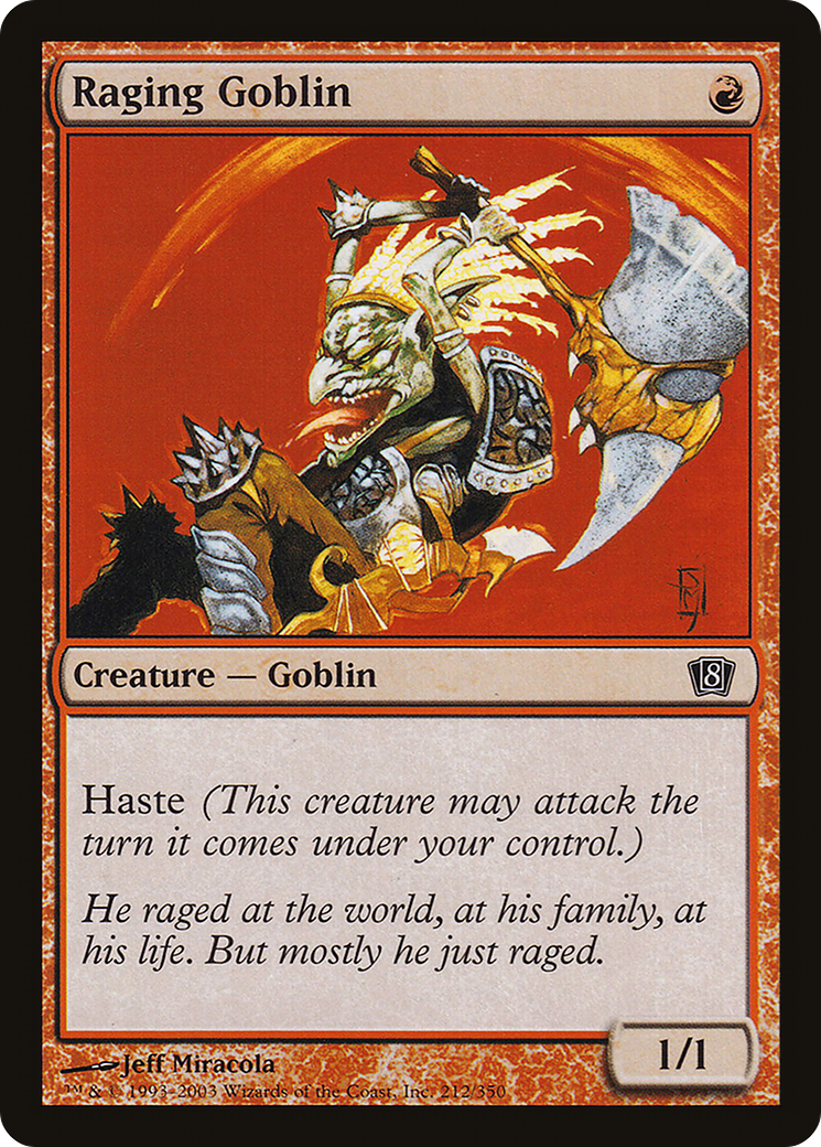 Raging Goblin (8ED-212★) (Foil)