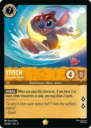Stitch - Carefree Surfer (9-024) (Cold Foil)