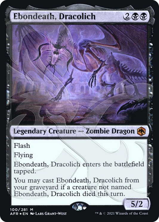 Ebondeath, Dracolich (AFR&-100A) (Foil)