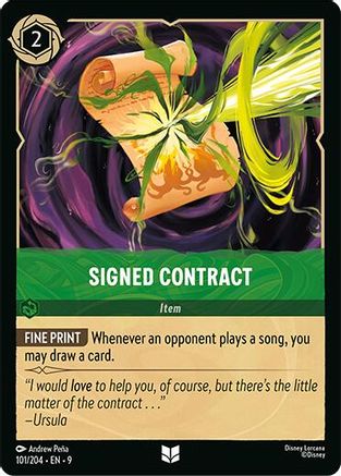 Signed Contract (9-101) (Cold Foil)