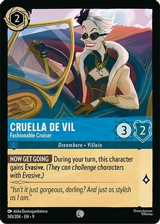 Cruella De Vil - Fashionable Cruiser (9-145)