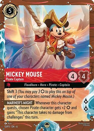 Mickey Mouse - Pirate Captain (Disney Cruise Promo) (DLPC-013) (Holofoil)