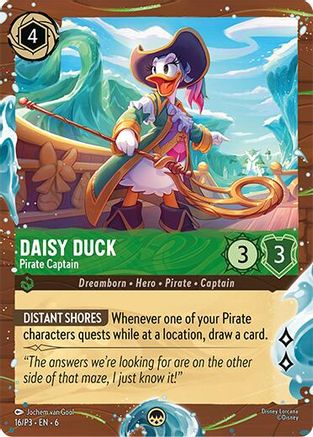 Daisy Duck - Pirate Captain (Disney Cruise Promo) (DLPC-016) (Holofoil)