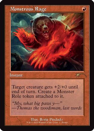 Monstrous Rage (Retro Frame) (PW25-002) (Foil)