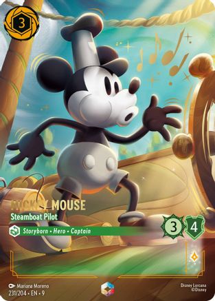 Mickey Mouse - Steamboat Pilot (Enchanted) (9-231) (Holofoil)