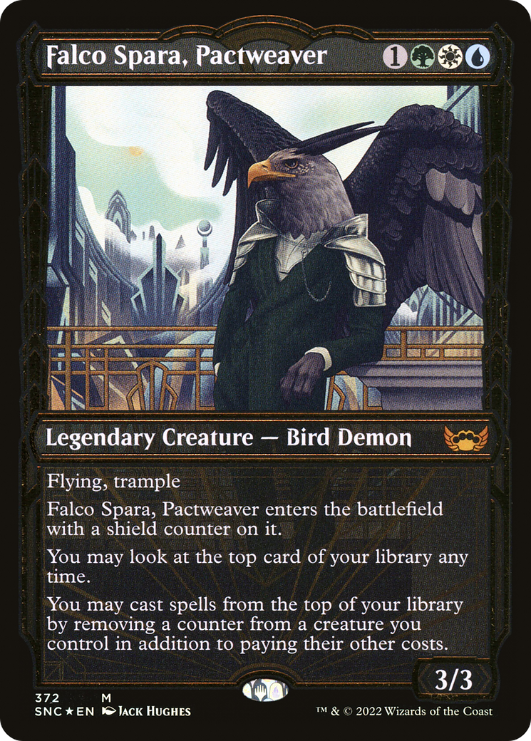 Falco Spara, Pactweaver (SNC-372) (Showcase) (Gilded Foil)
