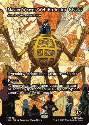 Master Weaver, Web Protector - Arasta of the Endless Web (Borderless) (MAR-032) (Foil)