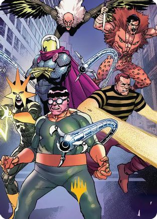 Behold the Sinister Six! Art Card (45/54) (Gold-Stamped Planeswalker Symbol) (AASPM-045)