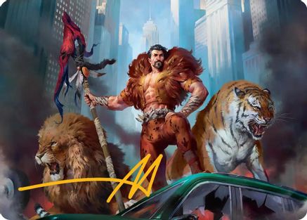 Kraven, Proud Predator Art Card (Gold-Stamped Signature) (AASPM-028)
