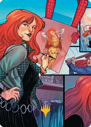 Mary Jane Watson Art Card (Gold-Stamped Planeswalker Symbol) (AASPM-050)