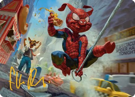 Spider-Ham, Peter Porker Art Card (Gold-Stamped Signature) (AASPM-019)