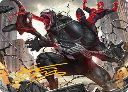 Terrific Team-Up Art Card (Gold-Stamped Signature) (AASPM-023)