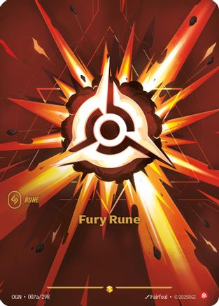 Fury Rune (Alternate Art) (OGN-007a) (Foil)