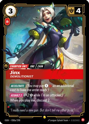 Jinx - Demolitionist (Alternate Art) (OGN-030a) (Foil)