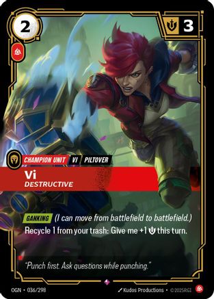 Vi - Destructive (OGN-036) (Foil)