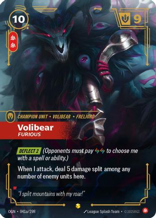 Volibear - Furious (Alternate Art) (OGN-041a) (Foil)