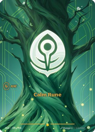 Calm Rune (Alternate Art) (OGN-042a) (Foil)