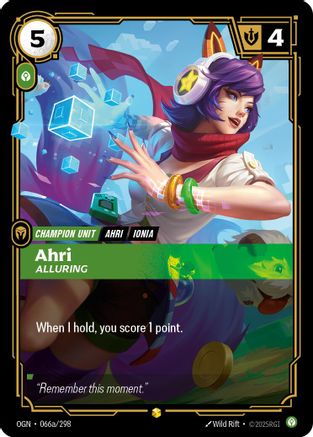 Ahri - Alluring (Alternate Art) (OGN-066a) (Foil)