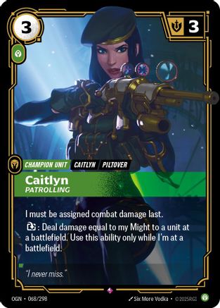 Caitlyn - Patrolling (OGN-068) (Foil)