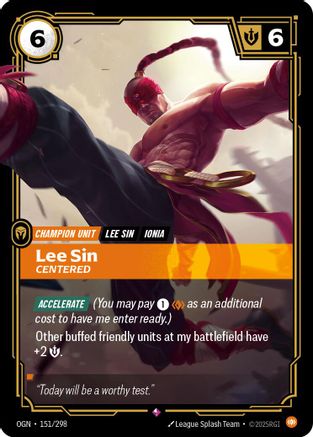 Lee Sin - Centered (OGN-151) (Foil)