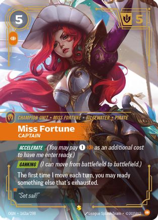 Miss Fortune - Captain (Alternate Art) (OGN-162a) (Foil)