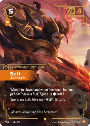 Sett - Brawler (Alternate Art) (OGN-164a) (Foil)