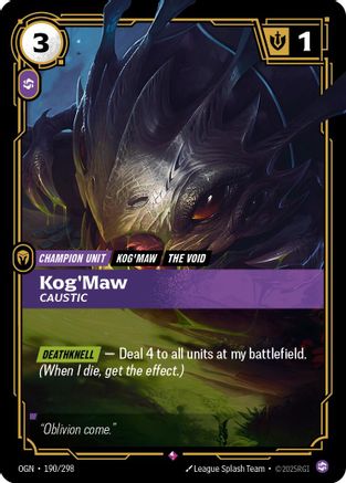 Kog'Maw - Caustic (OGN-190) (Foil)