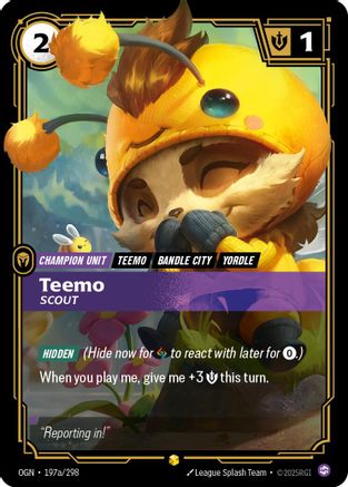 Teemo - Scout (Alternate Art) (OGN-197a) (Foil)
