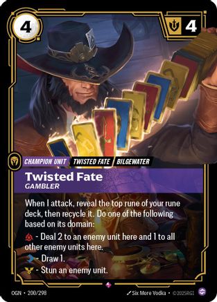 Twisted Fate - Gambler (OGN-200) (Foil)