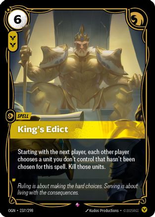 King's Edict (OGN-237) (Foil)