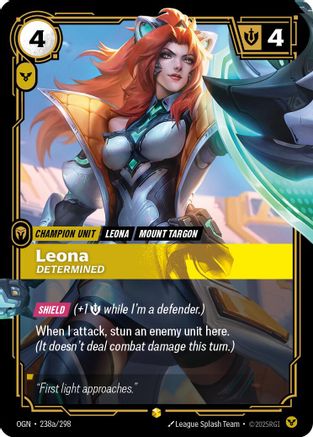 Leona - Determined (Alternate Art) (OGN-238a) (Foil)