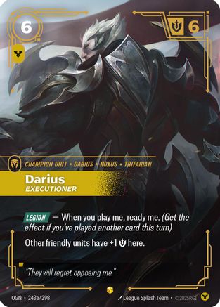 Darius - Executioner (Alternate Art) (OGN-243a) (Foil)