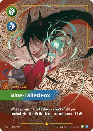 Ahri - Nine-Tailed Fox (Showcase) (OGN-303) (Foil)
