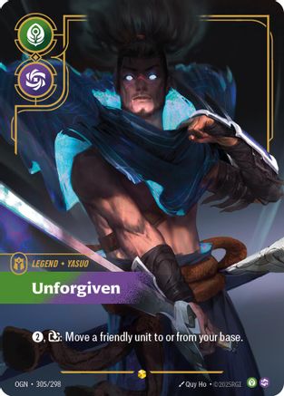 Yasuo - Unforgiven (Showcase) (OGN-305) (Foil)
