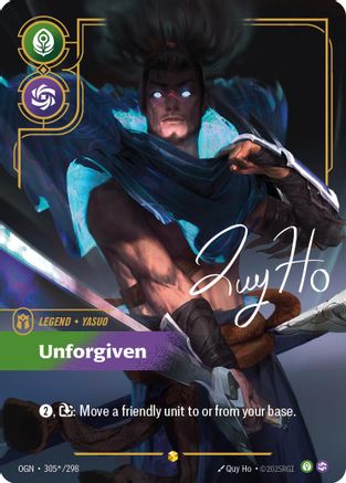 Yasuo - Unforgiven (Signature) (OGN-305*) (Foil)