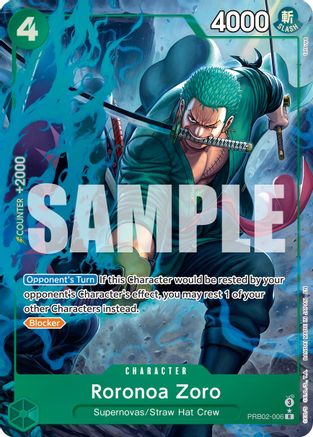 Roronoa Zoro - PRB02-006 (Alternate Art) (PRB02-006) (Foil)