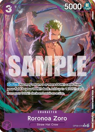 Roronoa Zoro - OP09-076 (Alternate Art) (OP09-076) (Foil)