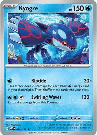 Kyogre (MEG-034) (Reverse Holofoil)