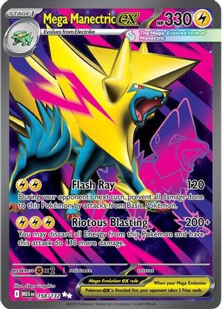 Mega Manectric ex (MEG-158) (Holofoil)