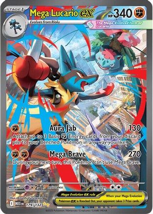 Mega Lucario ex (MEG-179) (Holofoil)